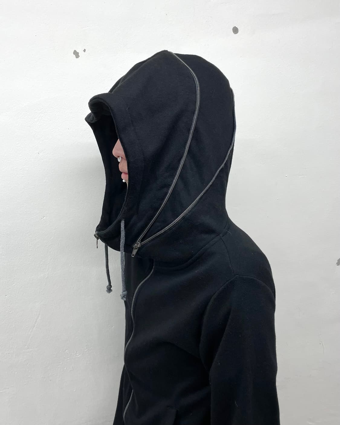 Big Hoodie Zipper Black Hoodie Zip-Up 상품이미지4