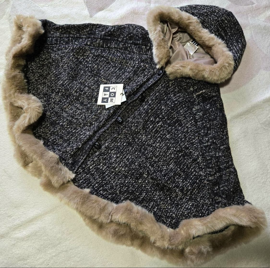 빈티지 니트망토 케이프 그런지페어리 캐캐체 모리걸 핀터깔 달천 대장y2k 상품이미지1