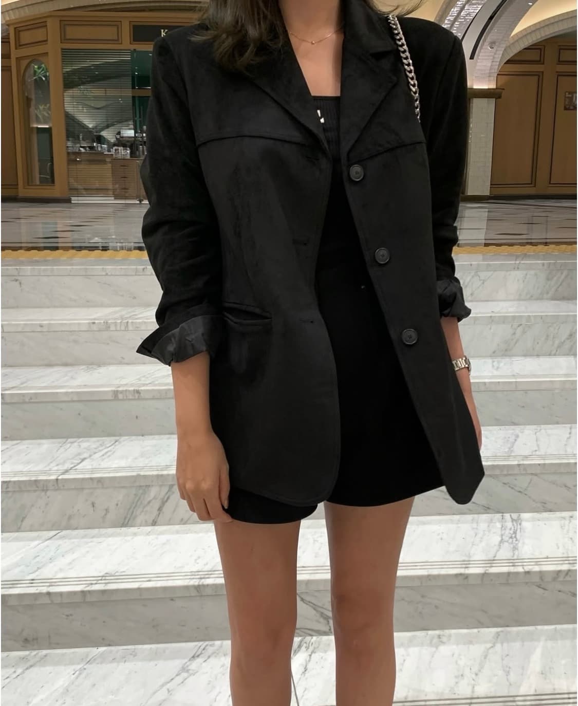 [새 상품] 쥬드마켓 스웨이드자켓 블랙 상품이미지2