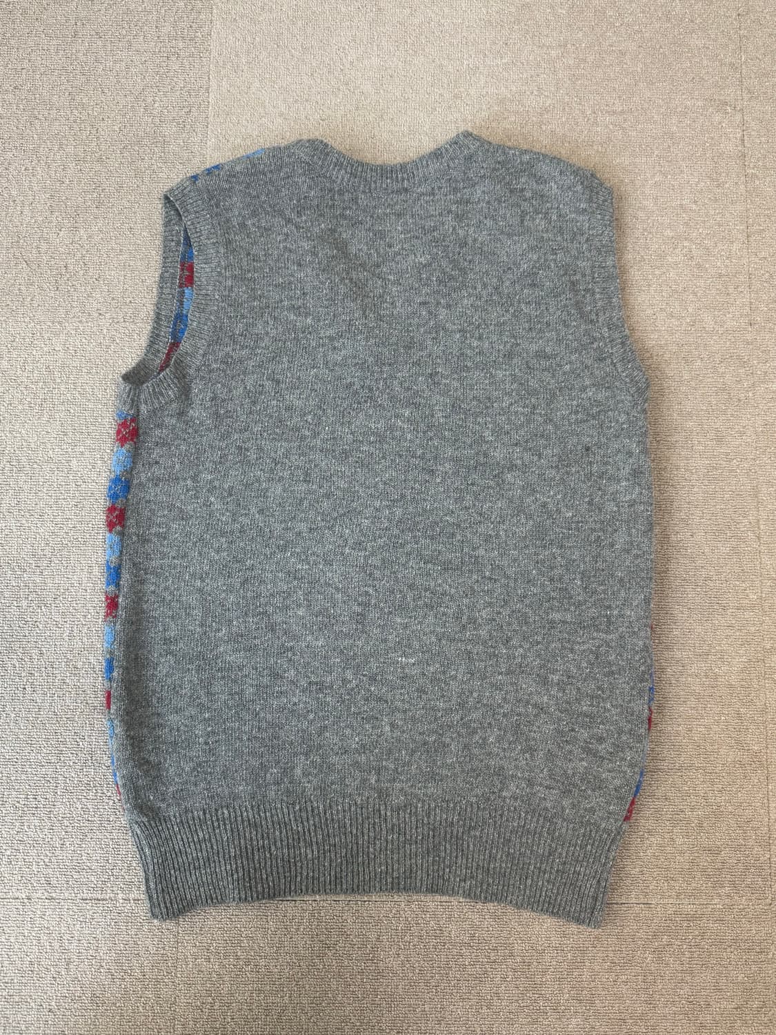 아가일 패턴 그레이 니트 조끼 상품이미지6