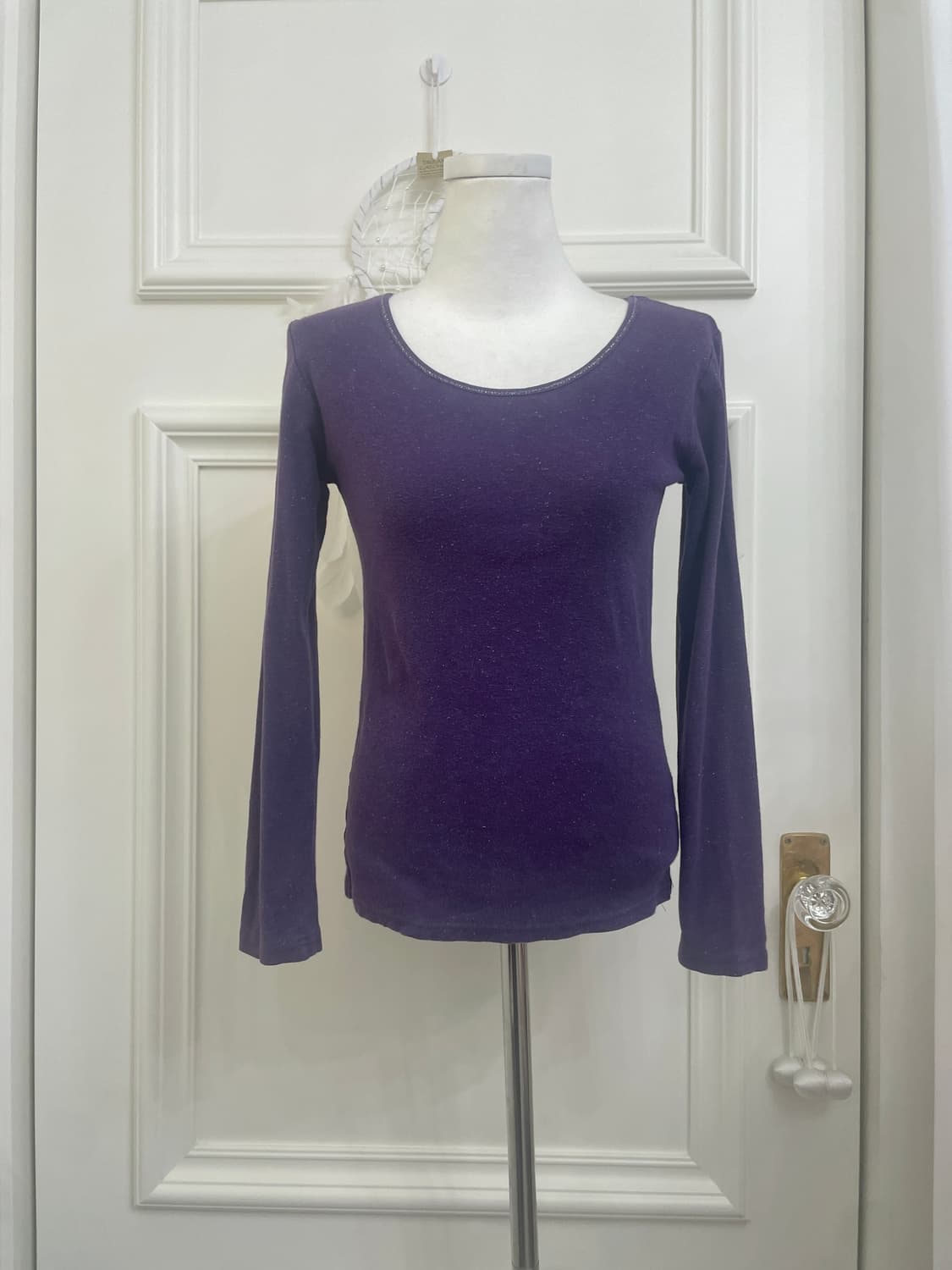 pink shirring cotton 2-way zip-up&purple 상품이미지7