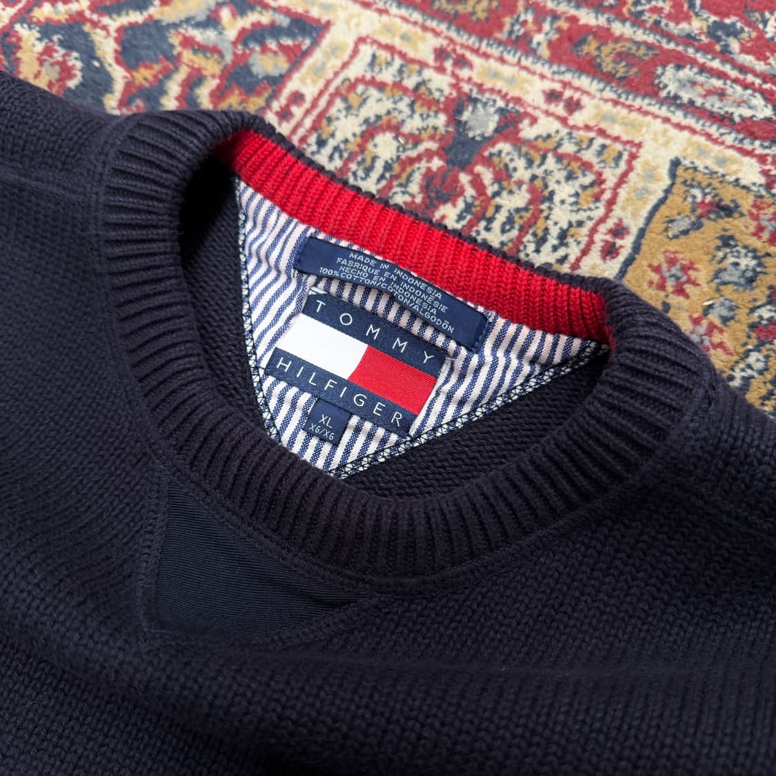 90s 타미힐피거 월계수 헤비 코튼 니트 [ 105 ] 상품이미지5