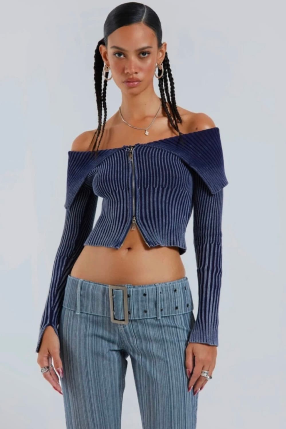 제이디드 런던 오프숄더 니트 상품이미지1