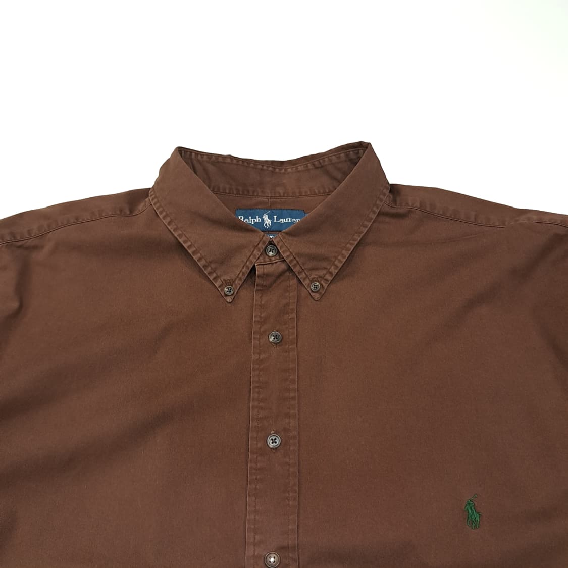 CK074 3XLT 폴로 00s 버튼다운 브라운 셔츠 남방 상품이미지2