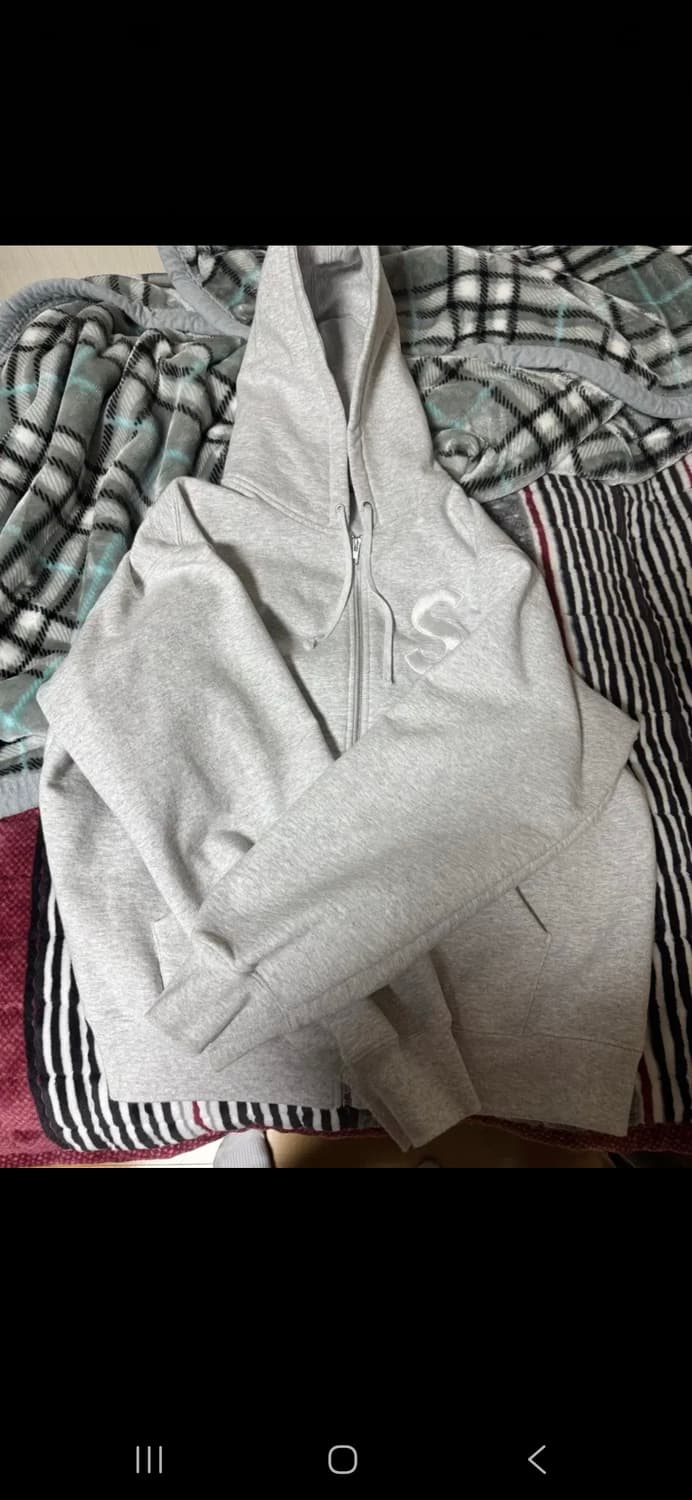 슈프림 s로고 후드집업 그레이 상품이미지1