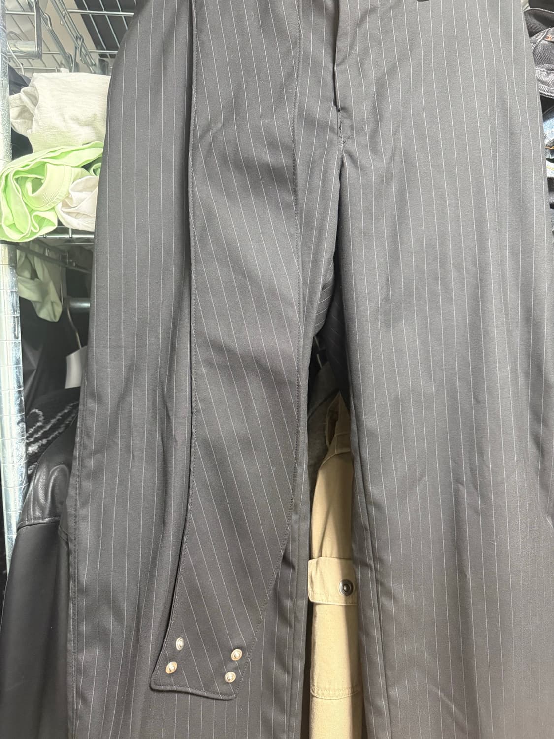 BELTED POCKET TROUSER BLACK (STRIPE) 상품이미지5