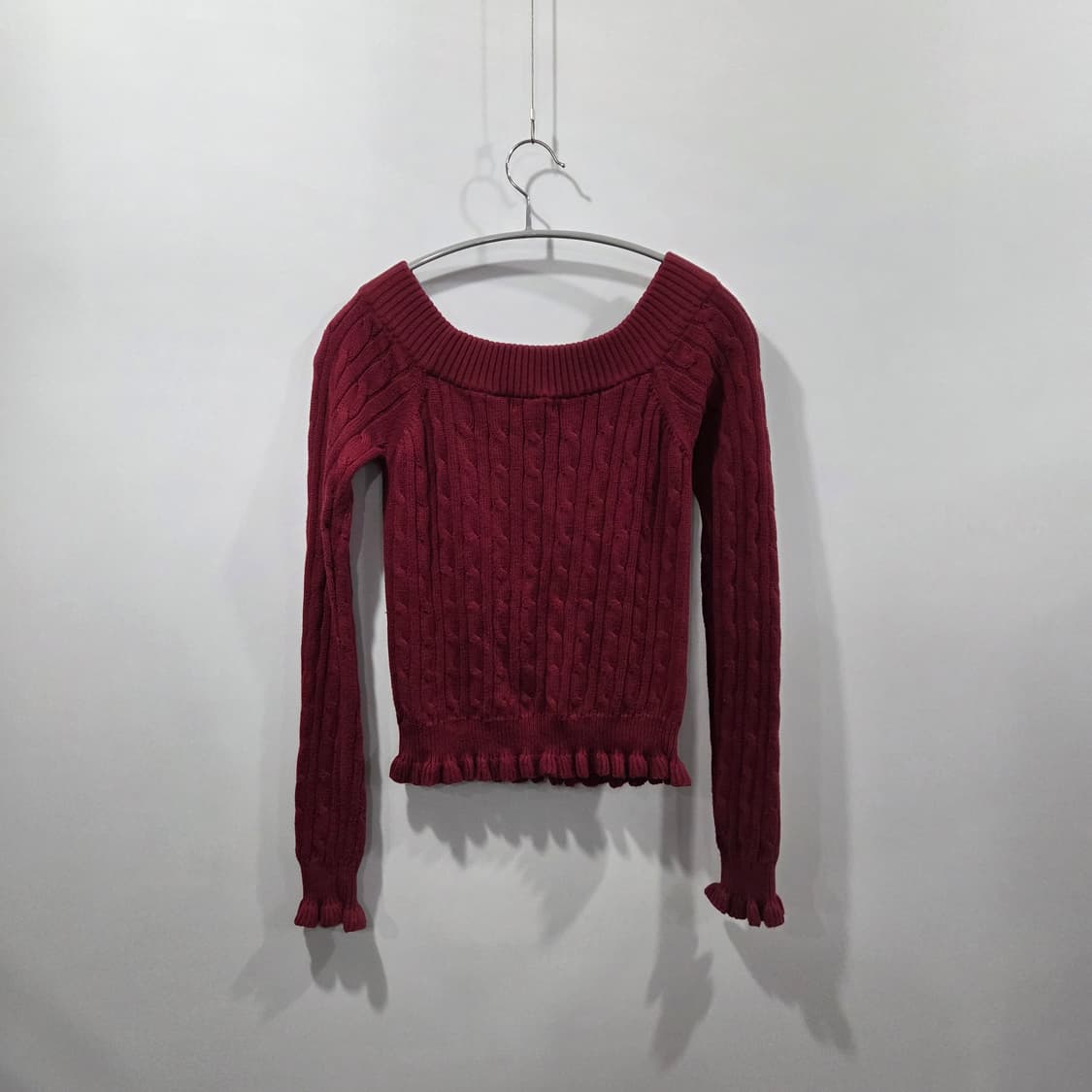 폴로랄프로렌 걸즈 프릴 케이블 크롭 니트 XL  상품이미지4