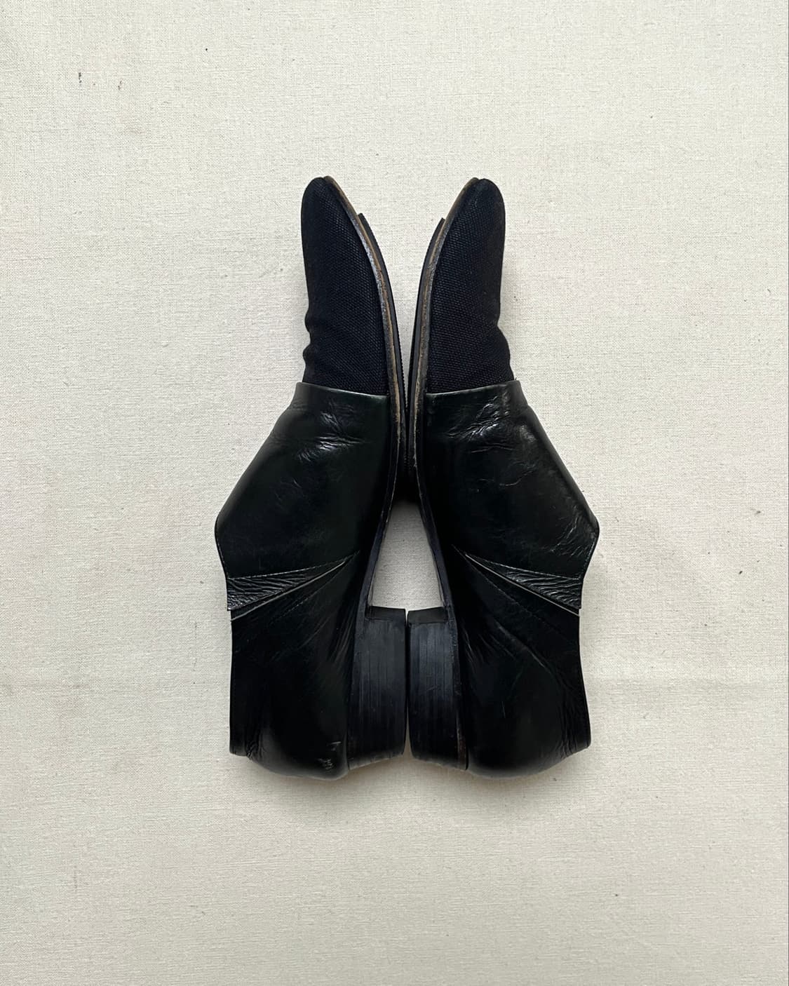 요지야마모토 캔버스토 레더 슬립온 yohji yamamoto + noir 상품이미지4