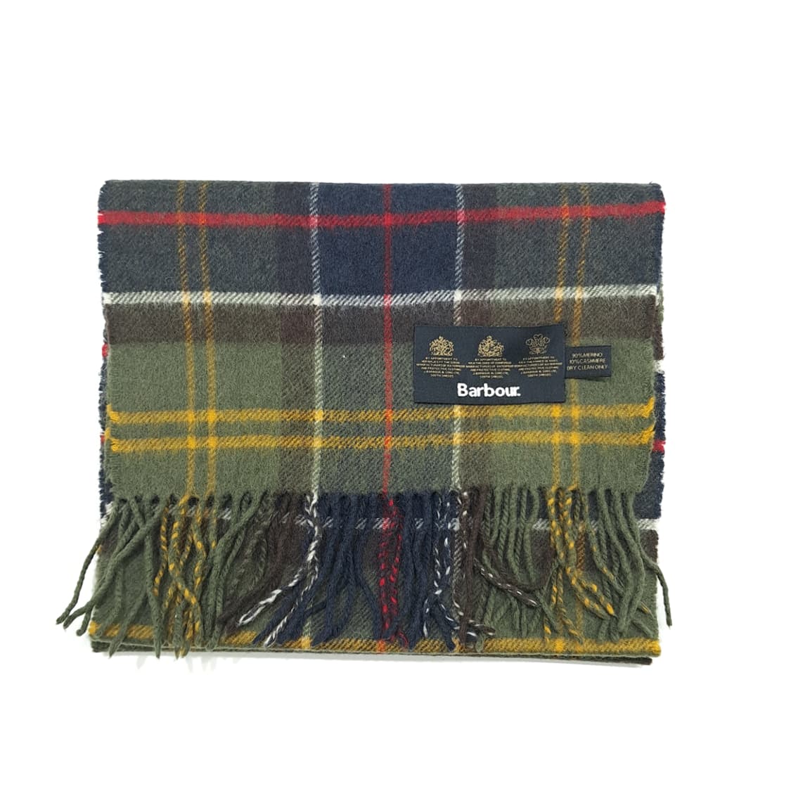 MX313 바버 올리브그린 타탄체크 메리노 캐시미어 목도리 머플러 상품이미지7
