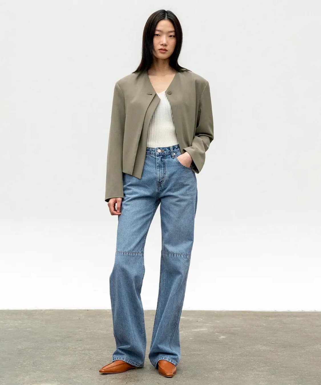 (size M) 인사일런스 우먼 카펜터 데님 팬츠 워크웨어 스트레이트 상품이미지1