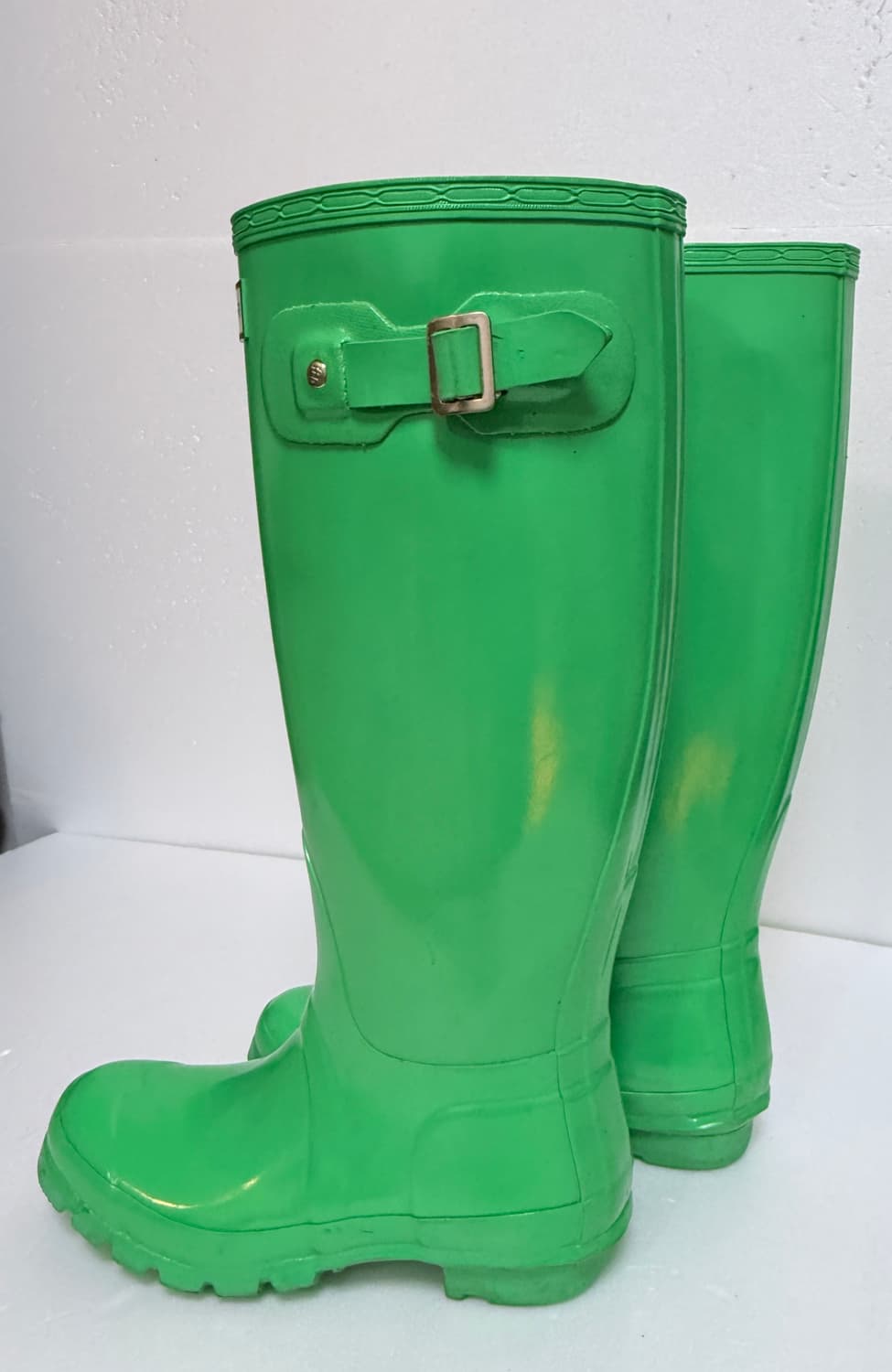 헌터 레인부츠 오리지널 롱부츠 그린 컬러 포인트 235 상품이미지4