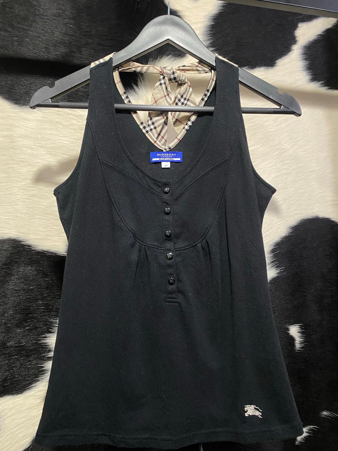 Burberry blue label 체크 홀터넥 나시 상품이미지4