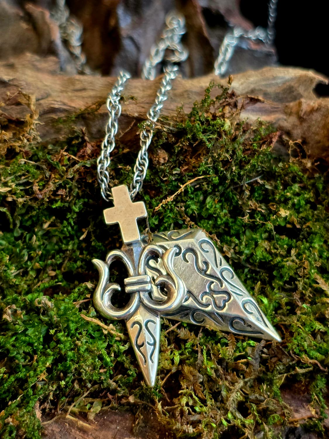 Silver925  cross arrowhead nacklace 상품이미지7