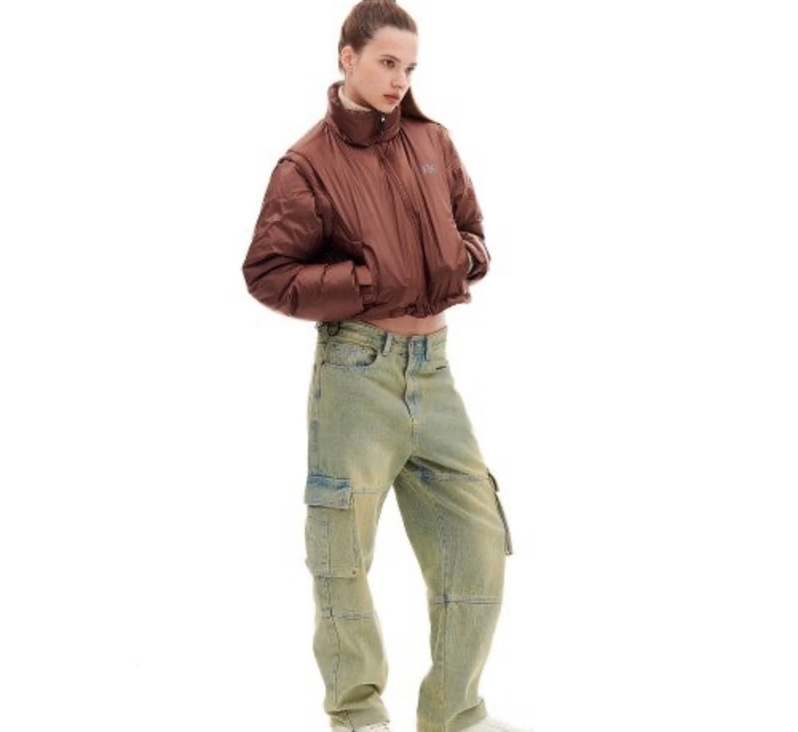 아카이브볼드 디테처블 크롭패딩 브라운  상품이미지3