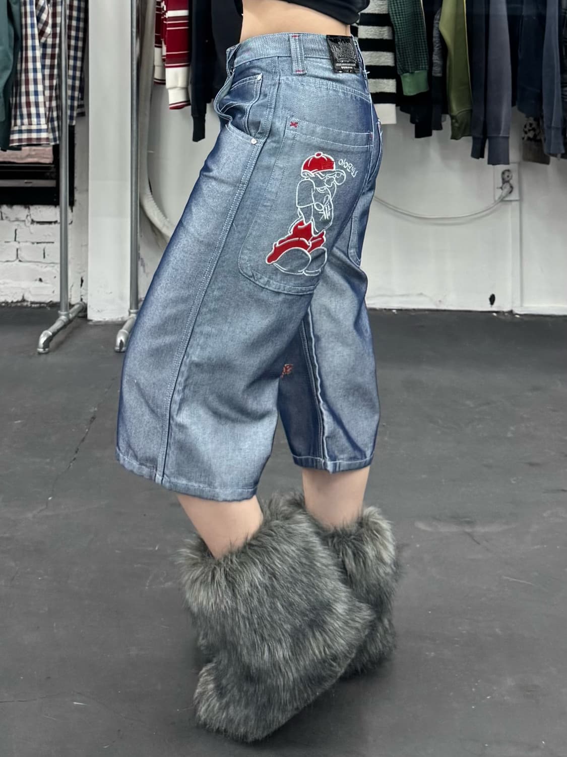 SOHN 메탈릭 실버 데님팬츠 상품이미지3