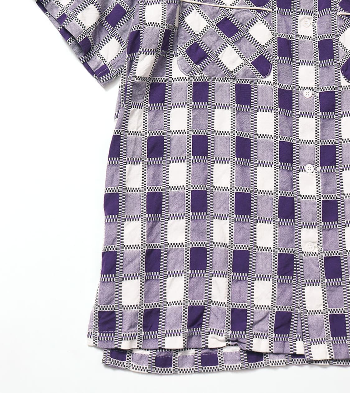 KUON - PURPLE CHECK SHIRT 상품이미지5