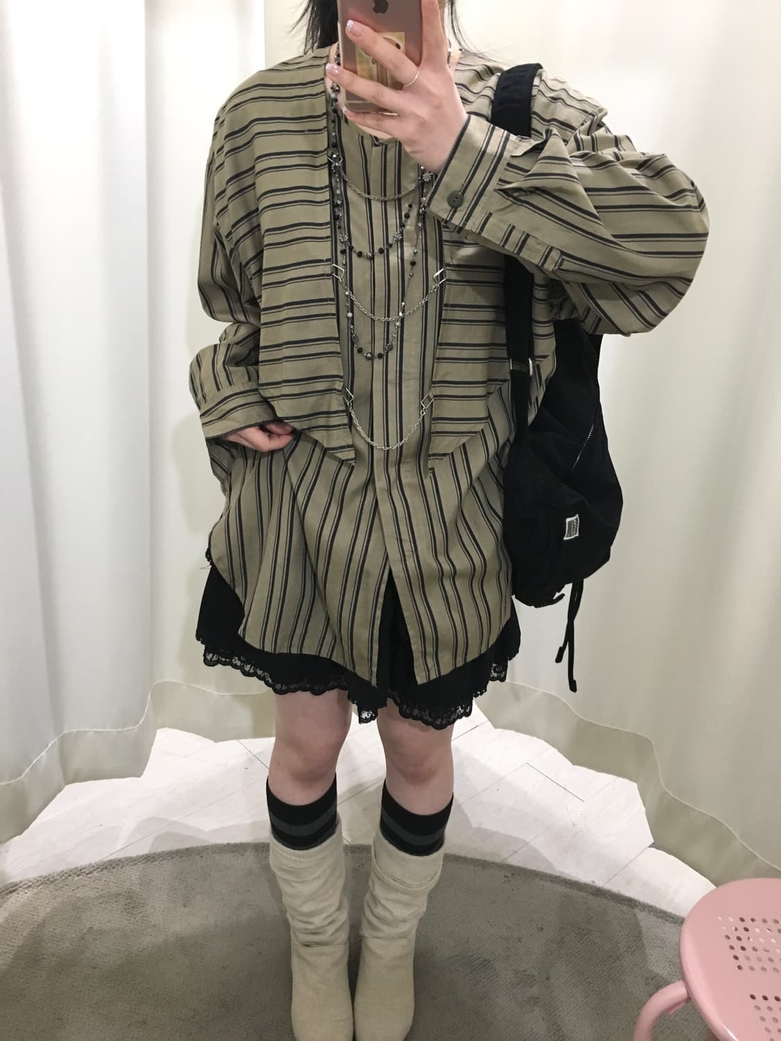 chain stripe blouse 상품이미지5