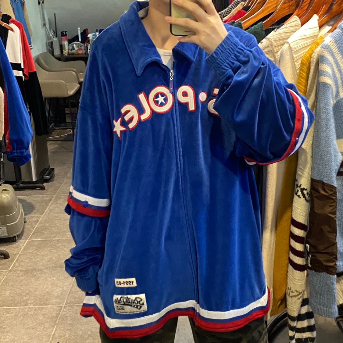 [NO.9] SOUTH POLE 벨벳 져지 상품이미지1