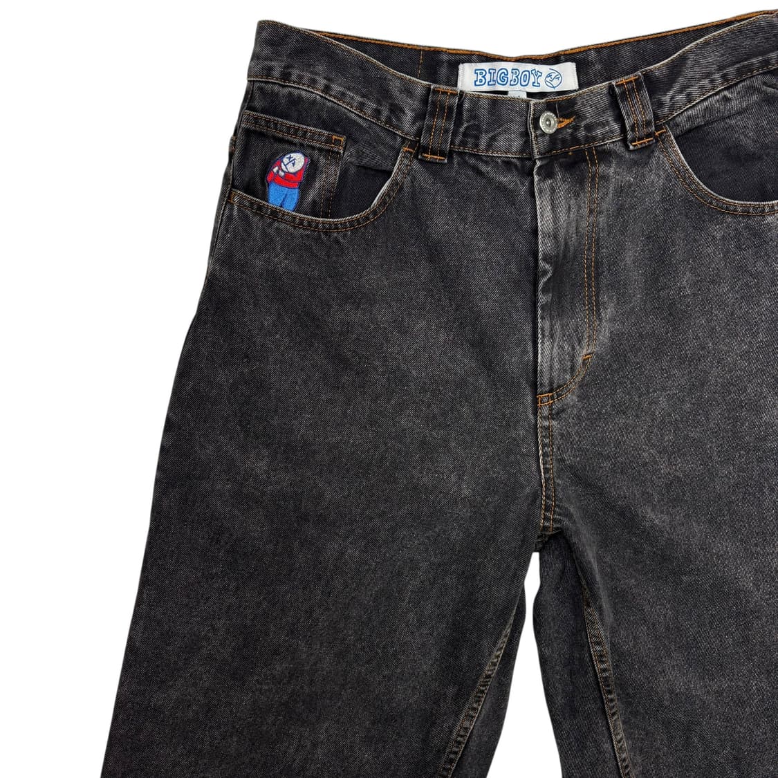 폴라스케이트 빅 보이 구형 워시드 블랙 데님 팬츠 33 inch 상품이미지2
