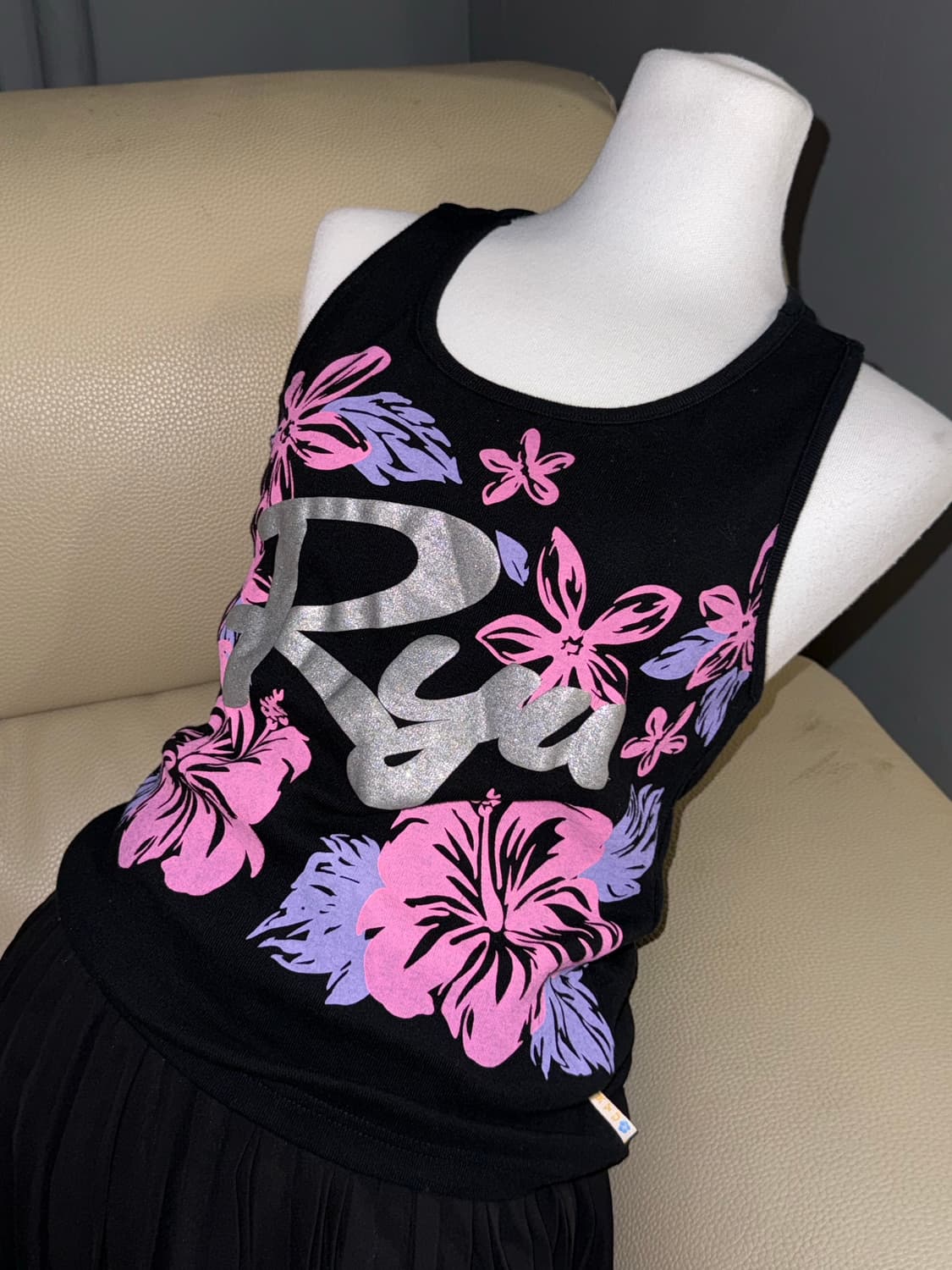 tropical pattern halter-neck top  상품이미지2