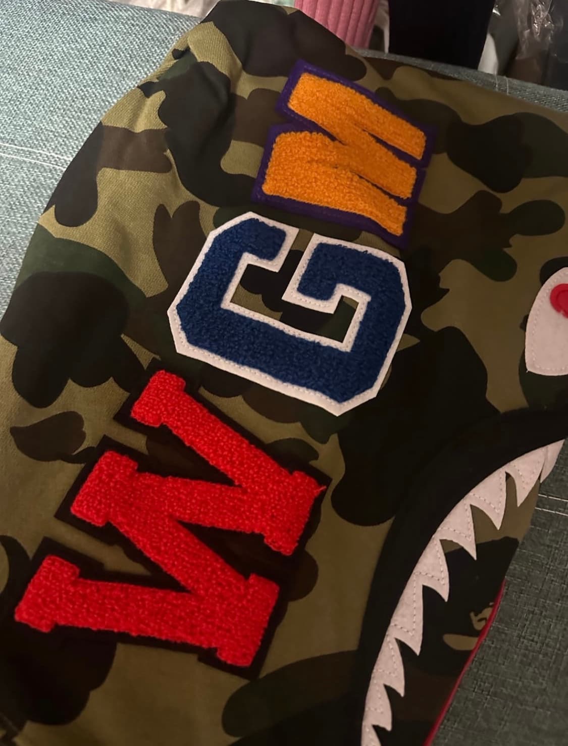 베이프 샤크후드 그린 상품이미지4