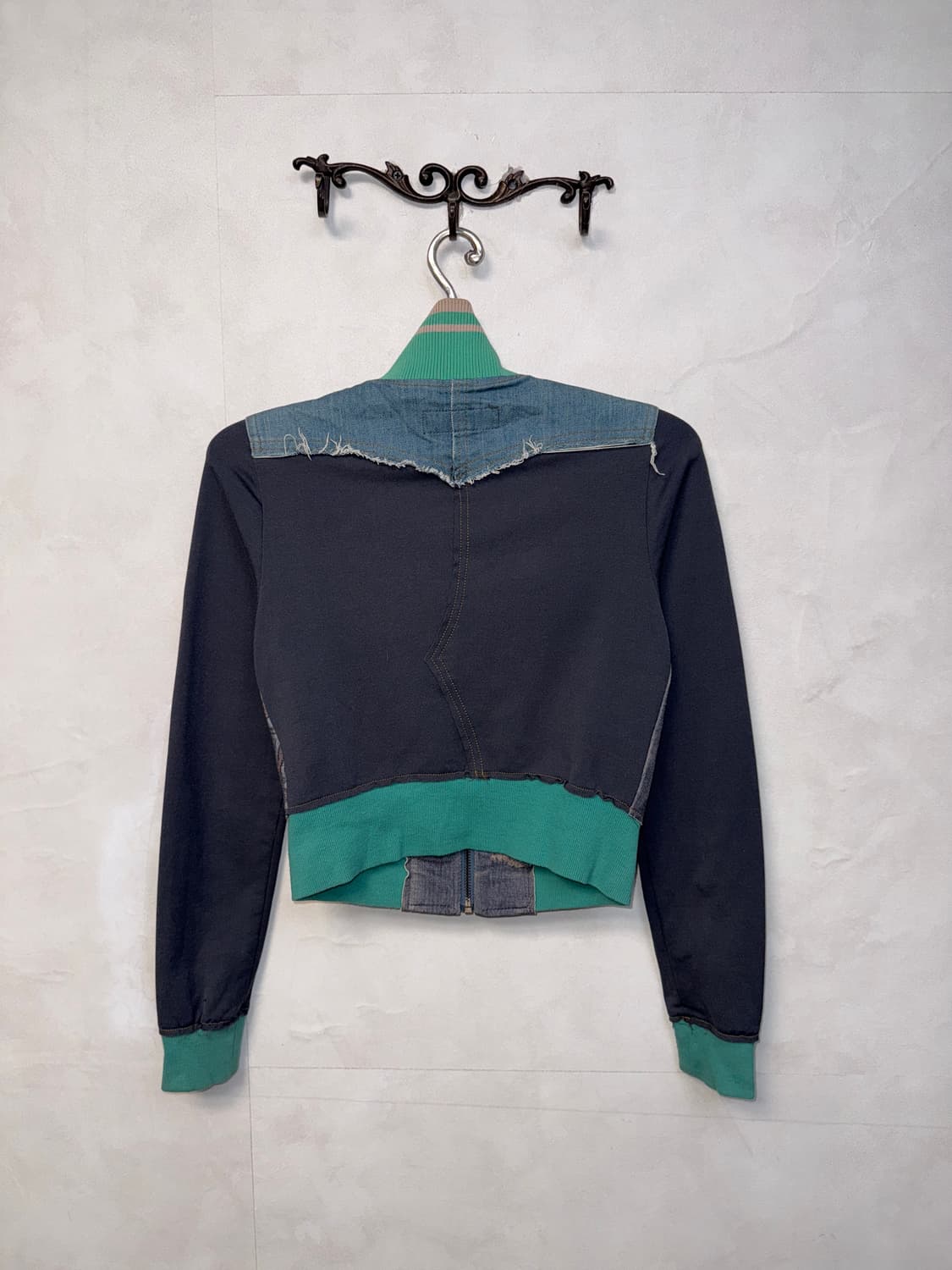 BNX vintage denim lettering crop jersey 상품이미지3