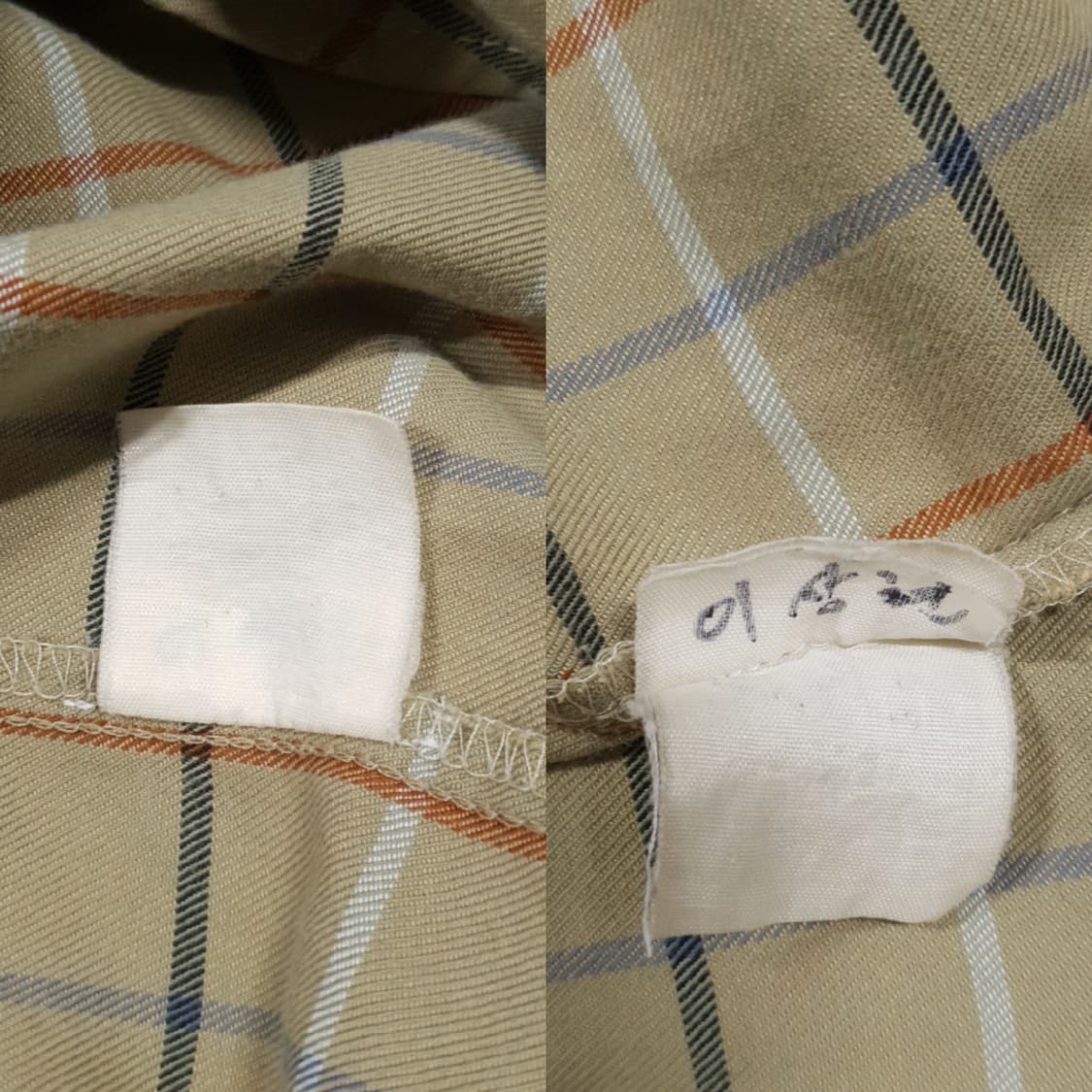 실측 L) 버버리 런던 크레스트 포켓 멀티컬러 버튼다운 노바체크 셔츠 상품이미지10