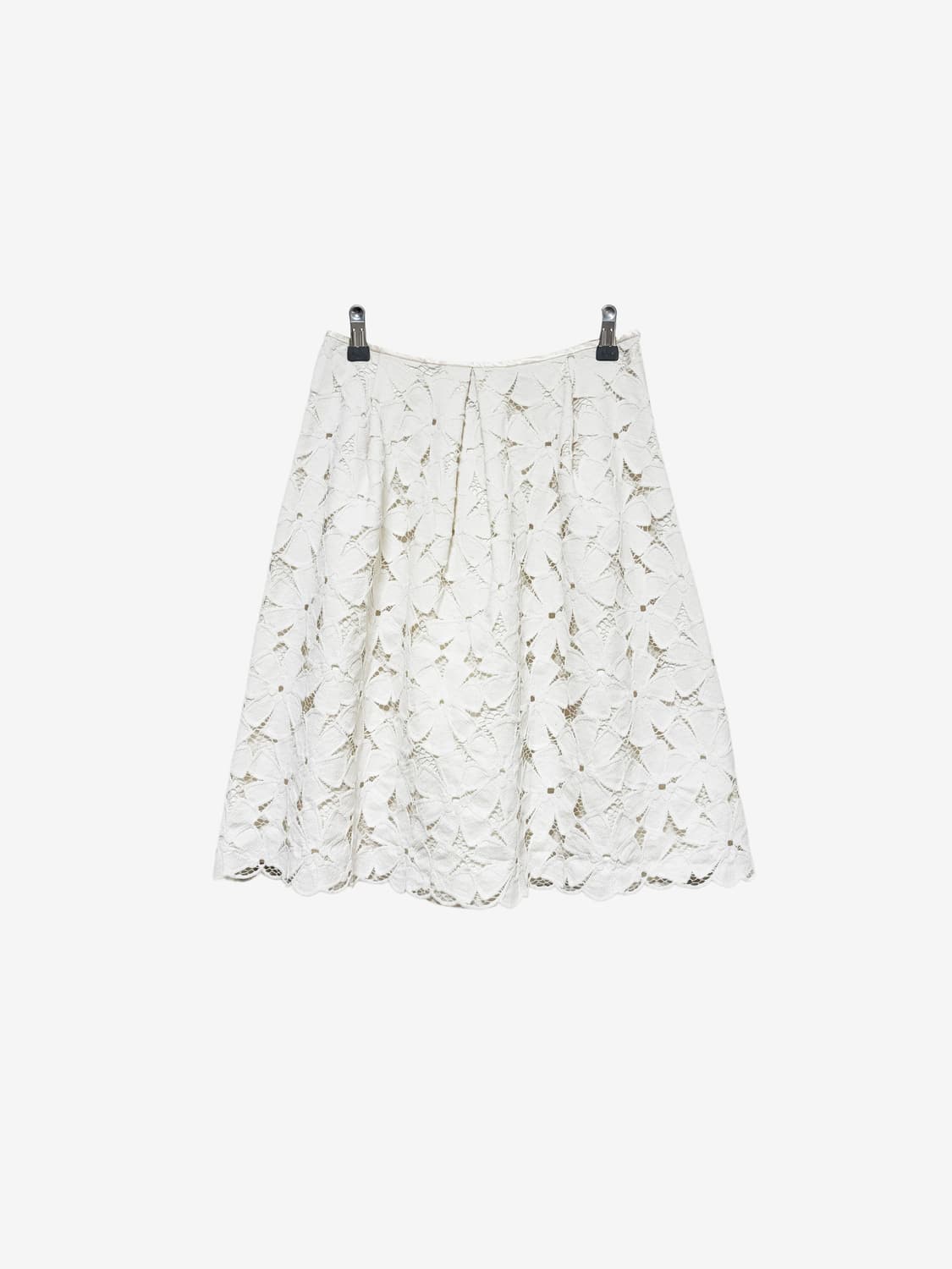 Floral Punching Midi Skirt - Ivory 상품이미지4
