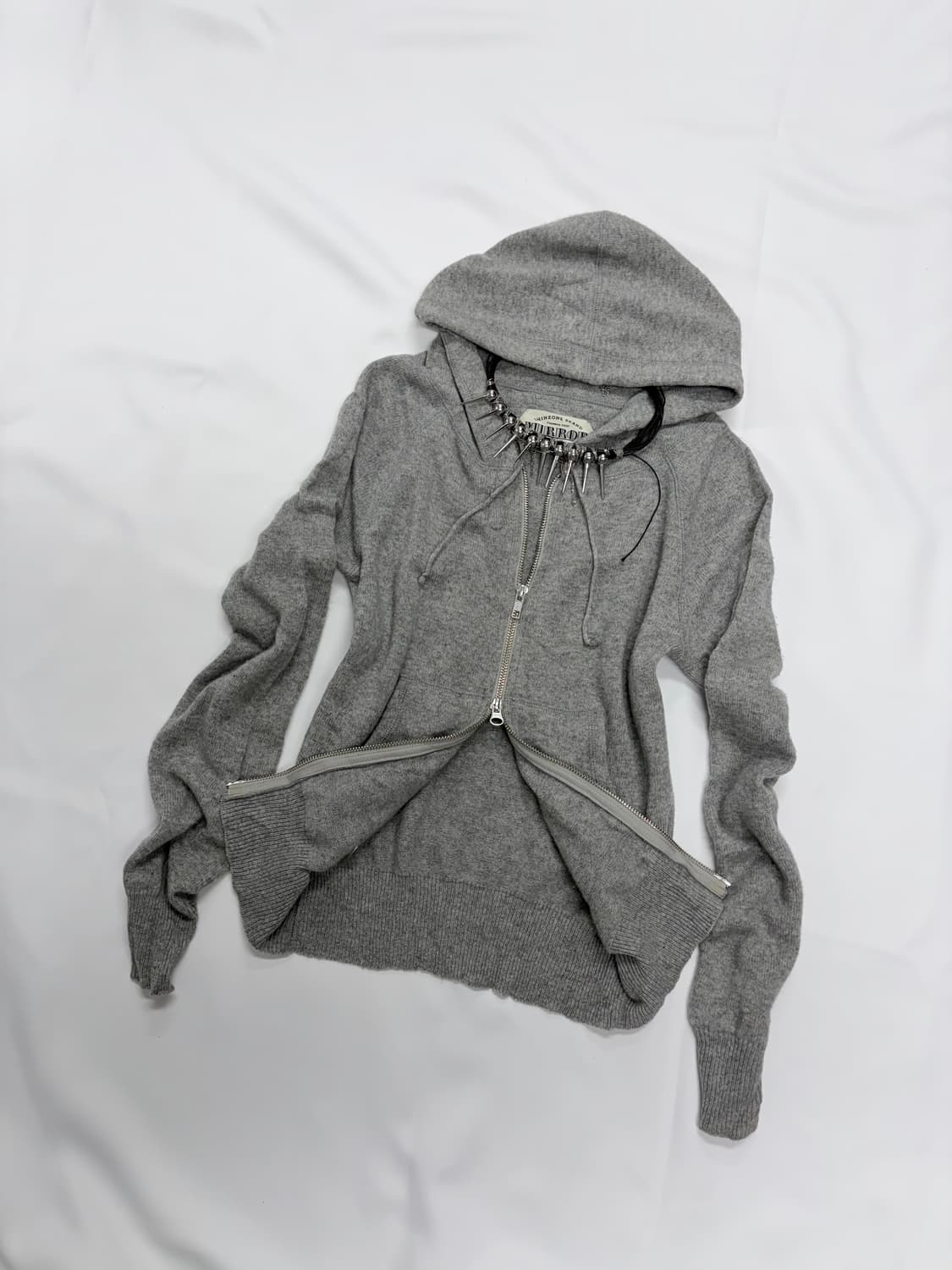 00s 해골 스컬 고스펑크 3pcs 하이넥 자켓 코디세트 상품이미지4