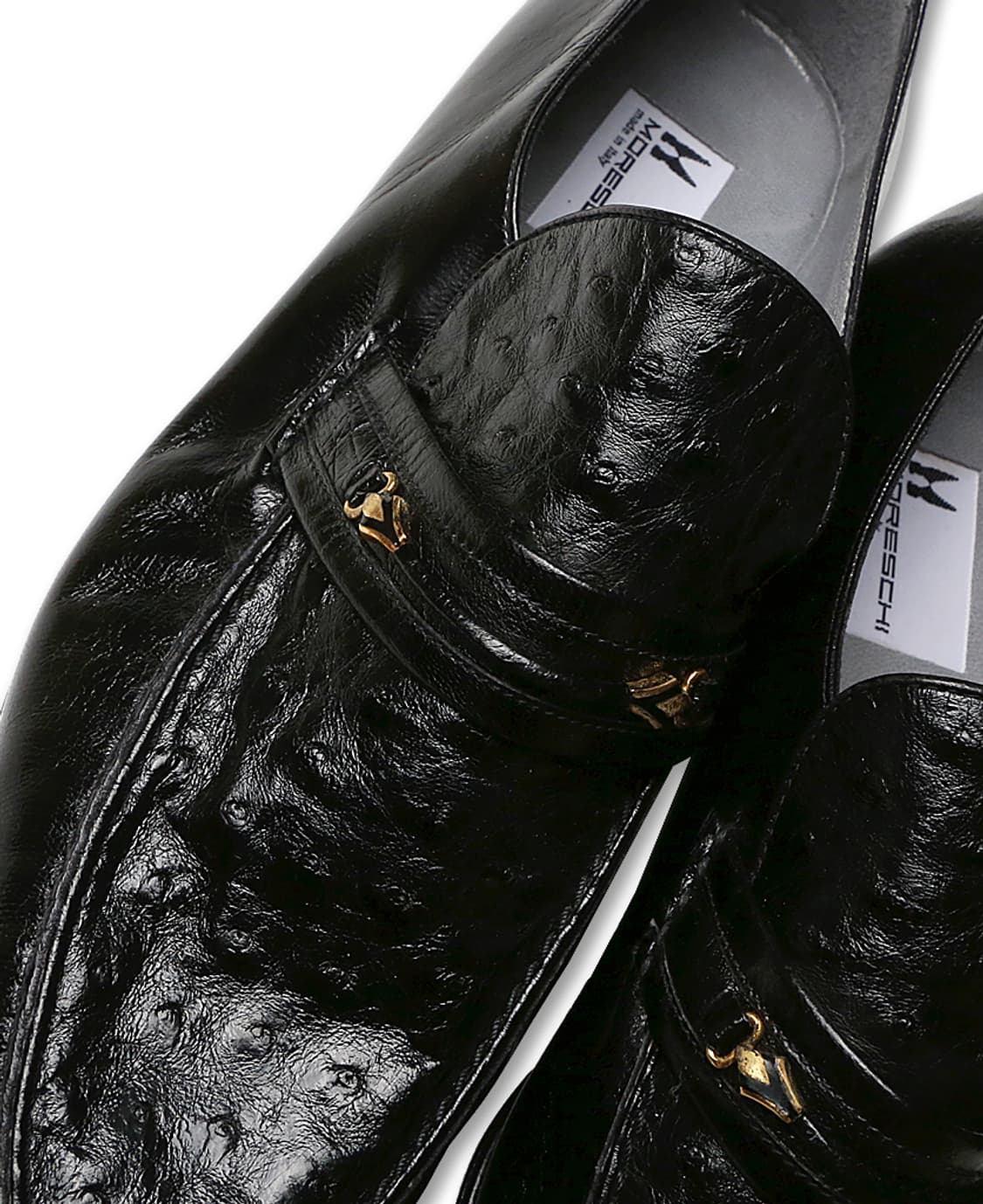 모레스키 [Moreschi] 블랙 타조 가죽 로퍼 상품이미지2