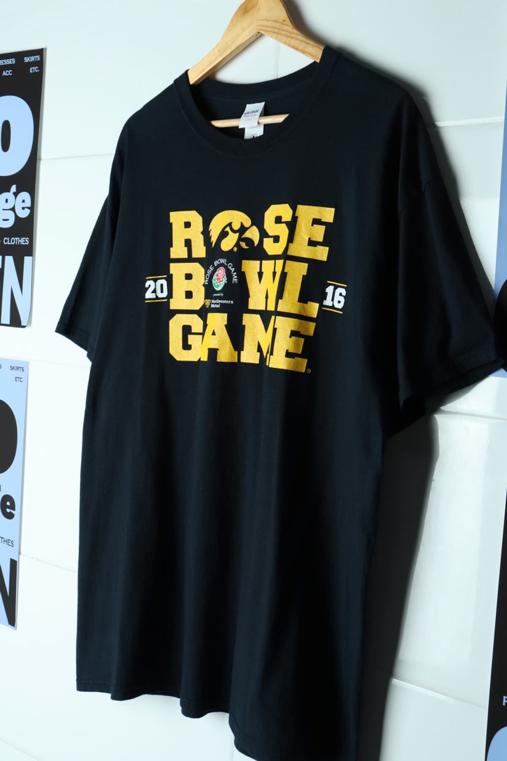 (XL-3XL) 길단 반팔 티셔츠 USA 블랙 미식축구-H33313 상품이미지1