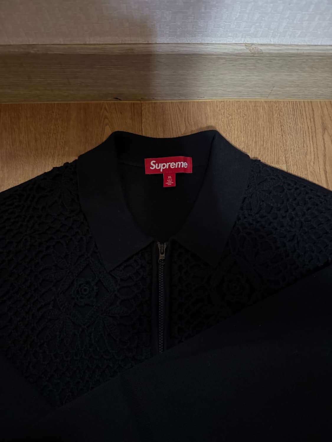 (10) 슈프림 크로쳇 집업 가디건 블랙 XL(새상품) 상품이미지3