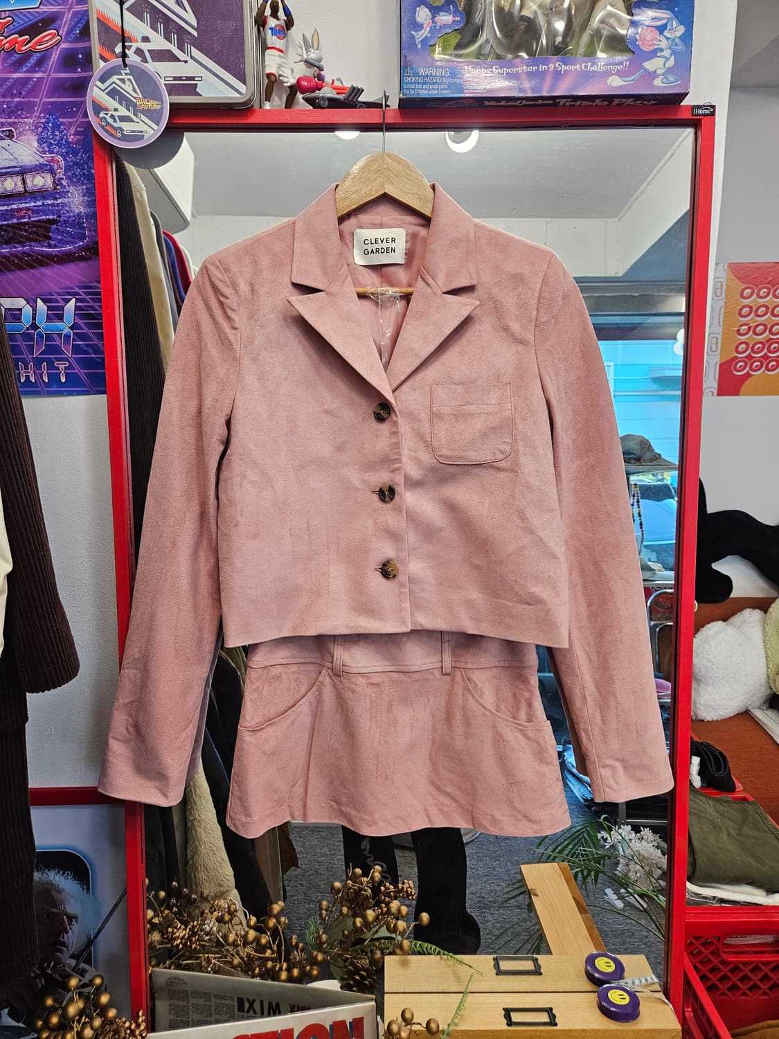 새상품) 스웨이드 셋업 S 상품이미지1