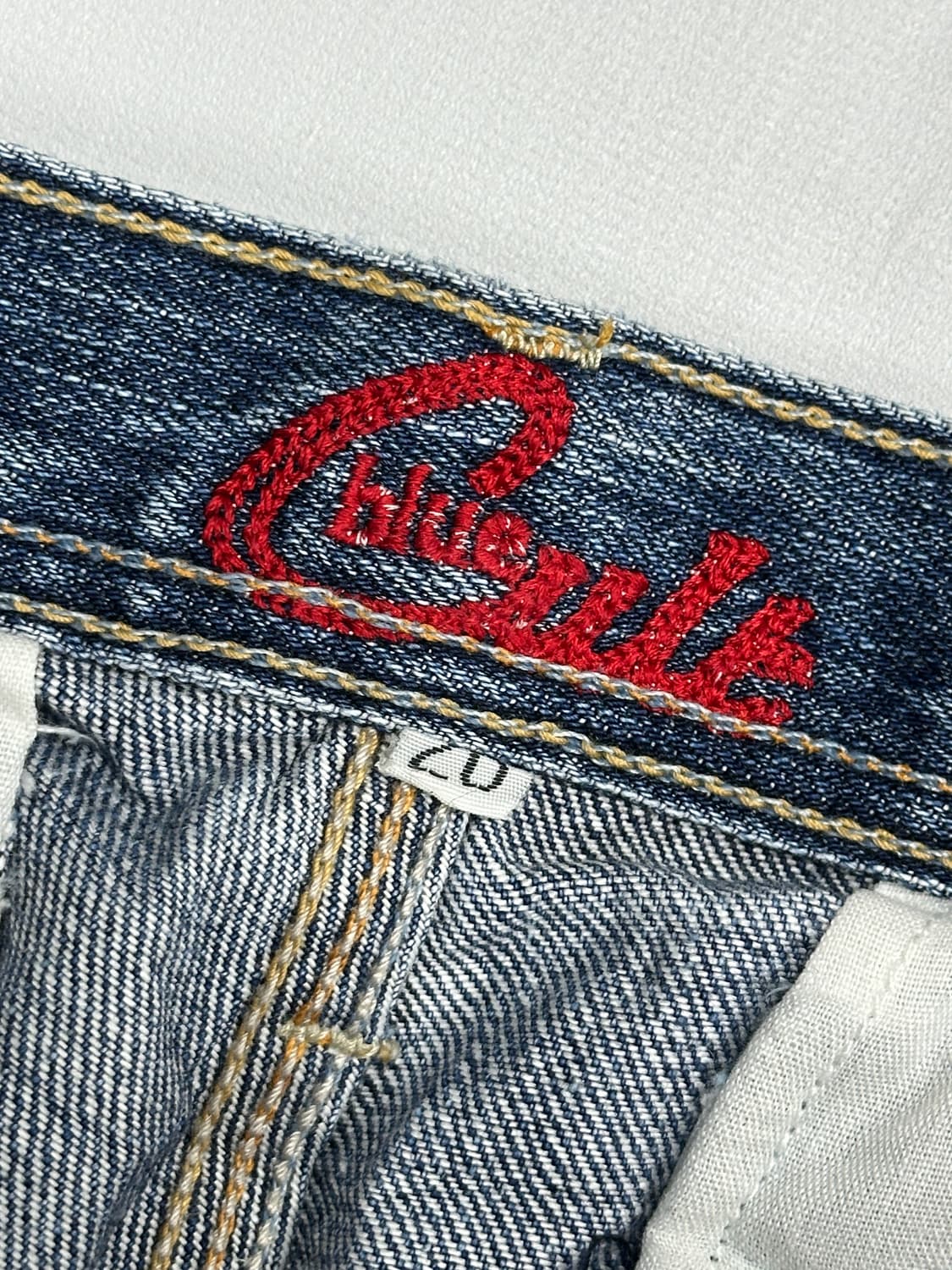 U.S.A 워싱 연청 빈티지 데님 부츠컷 y2k 보헤미안 데코라 오네갸루 상품이미지6