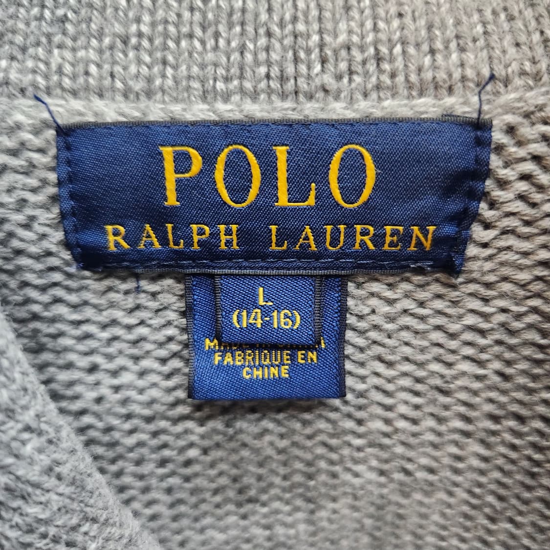 폴로랄프로렌 빅포니 자수 배색 숄카라 가디건 S 상품이미지5