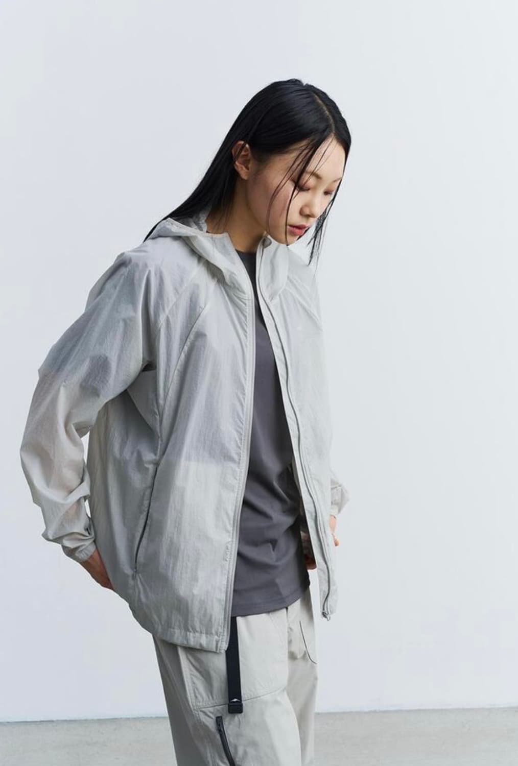 고요웨어 윈드쉘 후디자켓 라이트그레이 상품이미지7