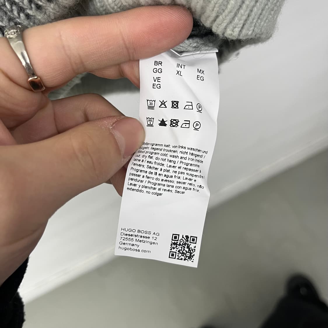 휴고보스 줄무늬 패턴 니트 L 상품이미지6