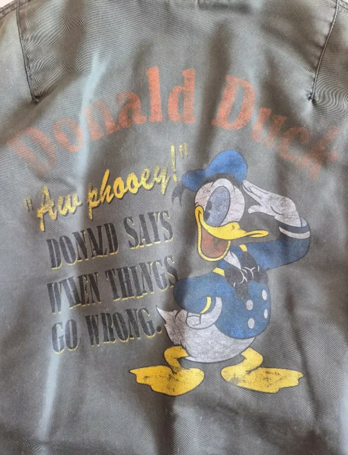 90s AVIREX x Disney "Donald Duck" MA-1 상품이미지1