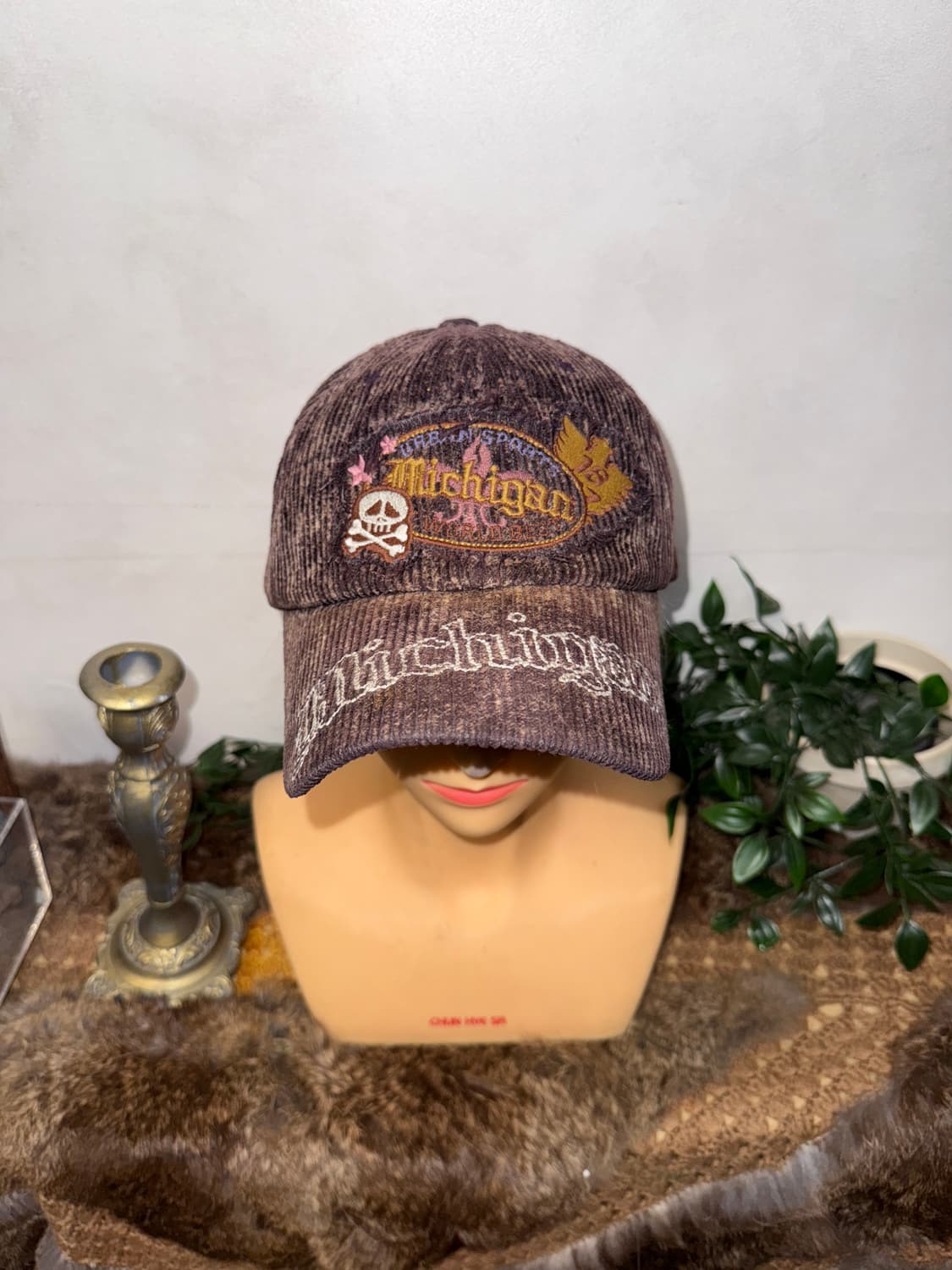 Purple brown michigan corduroy ball cap 상품이미지2