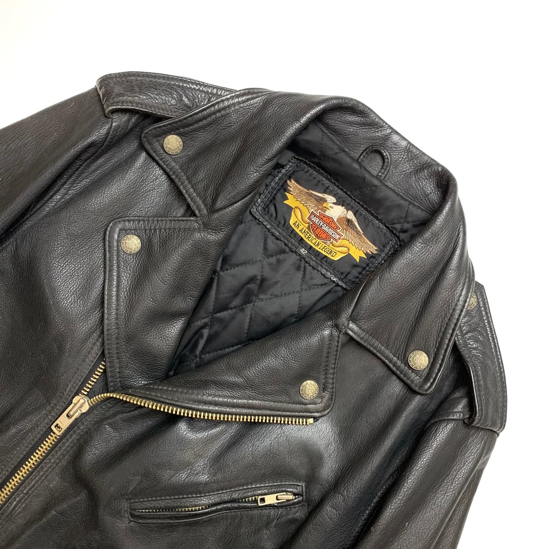 할리 데이비슨 블랙 빅로고 가죽자켓 42 상품이미지3