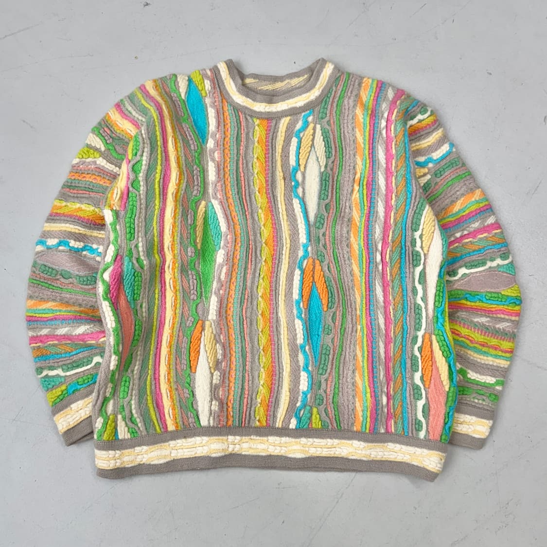 쿠지 오스트레일리아 멀티컬러 케이블 니트 상품이미지2