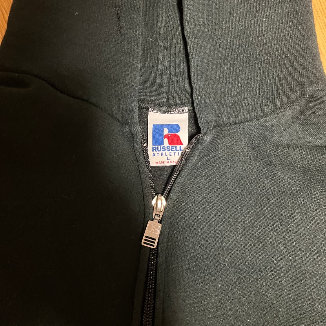 [L] 90s 빈티지 러셀 후드집업 블랙 상품이미지5