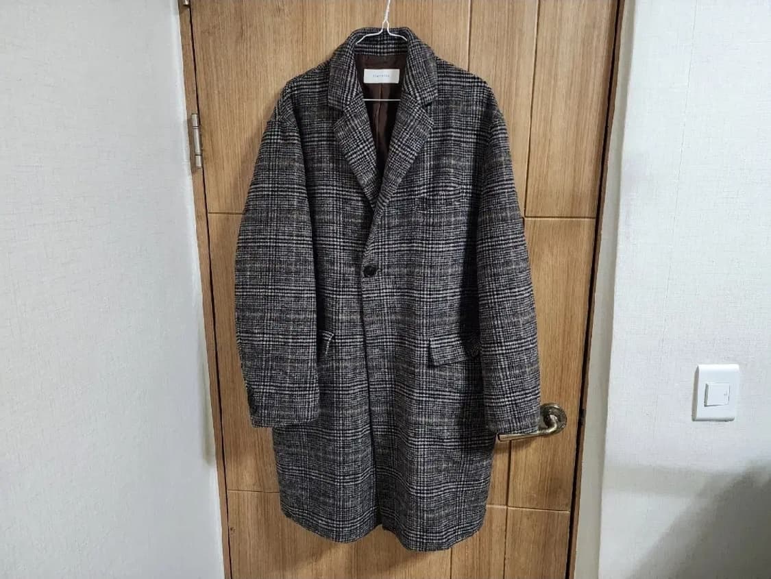 (M)토니웩 남성 체크 코트 상품이미지1