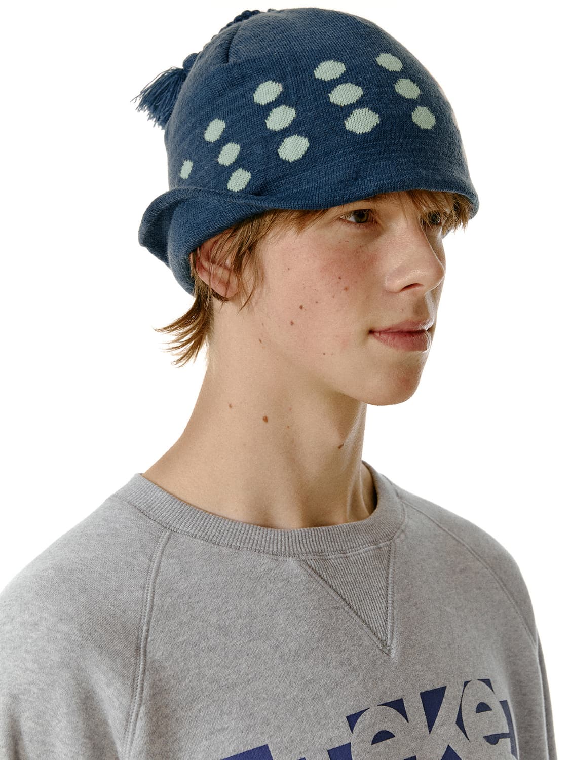 teket dot com tassel beanie blue 상품이미지3