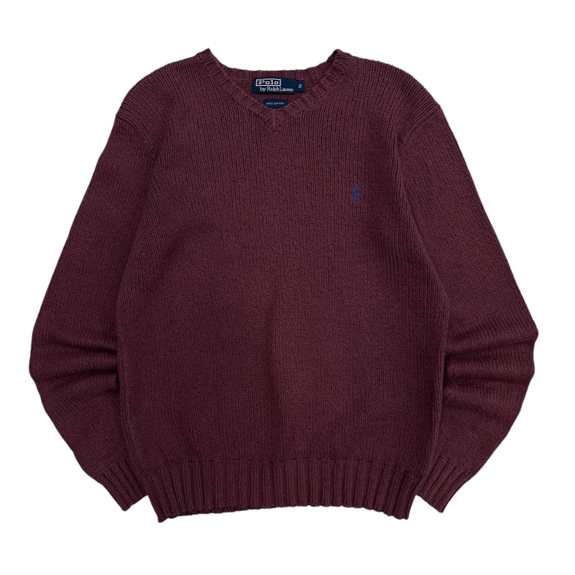 폴로 랄프로렌 블루포니 딥핑크 브이 니트 S 상품이미지2