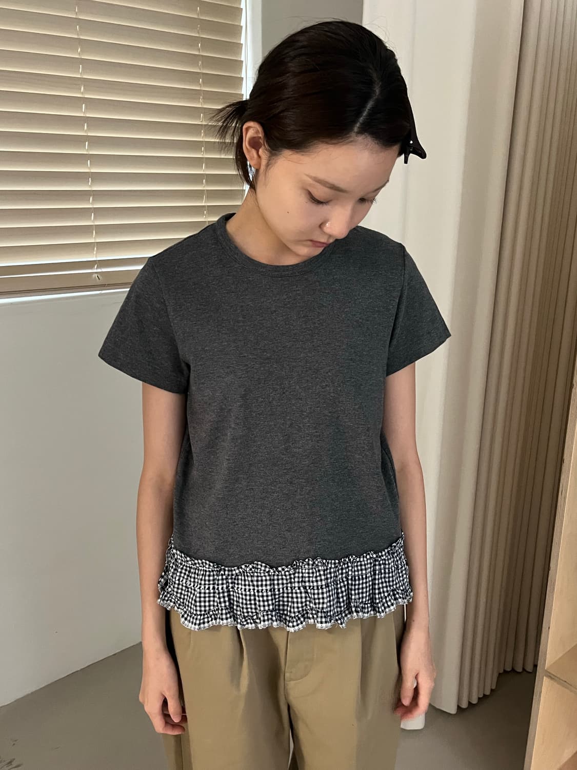 꼼데가르송 트리콧 프릴 티셔츠 상품이미지1