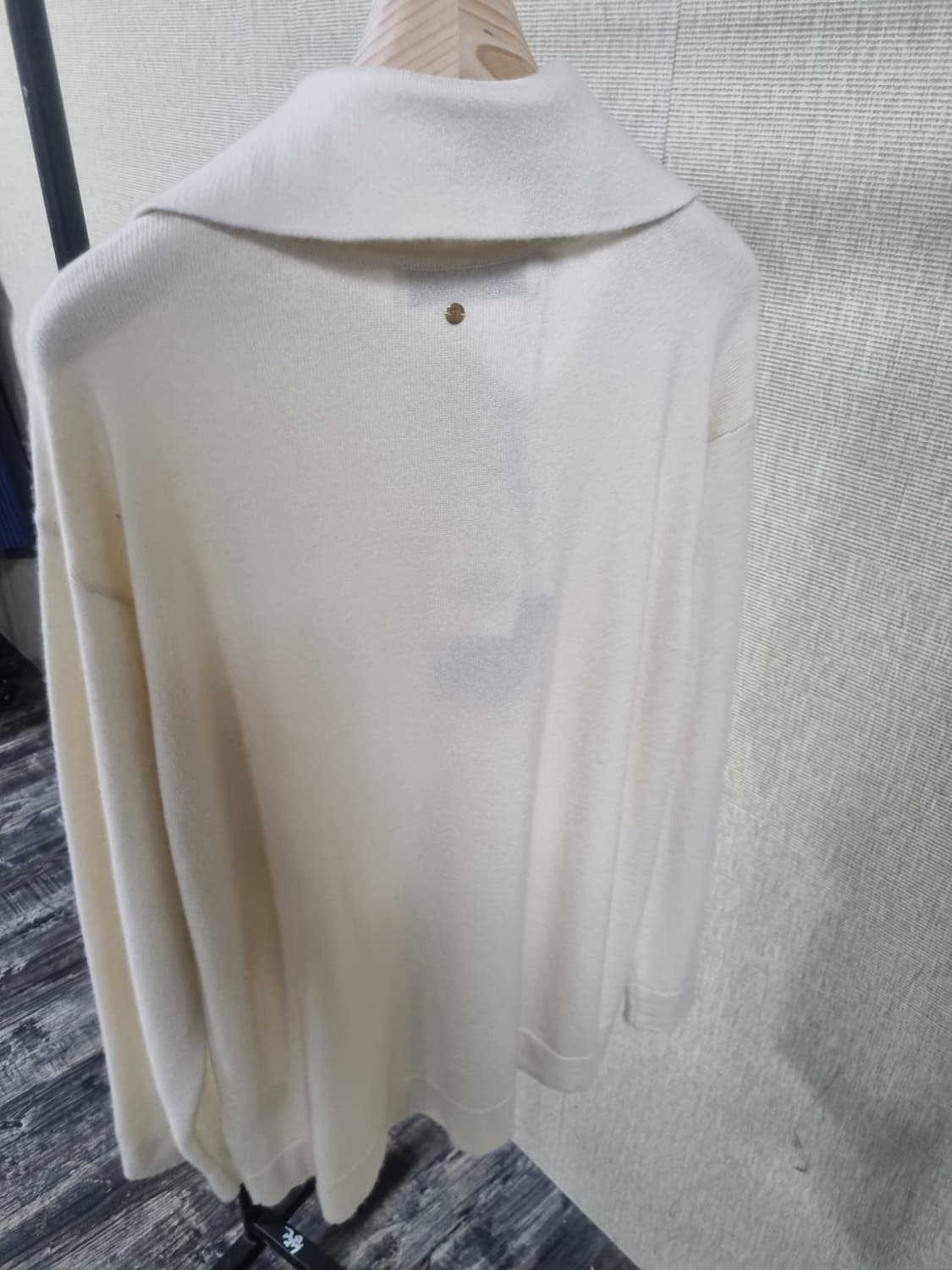 이태리 명품 안드레모리스 캐시미어 100% 집업 아이보리 상품이미지2