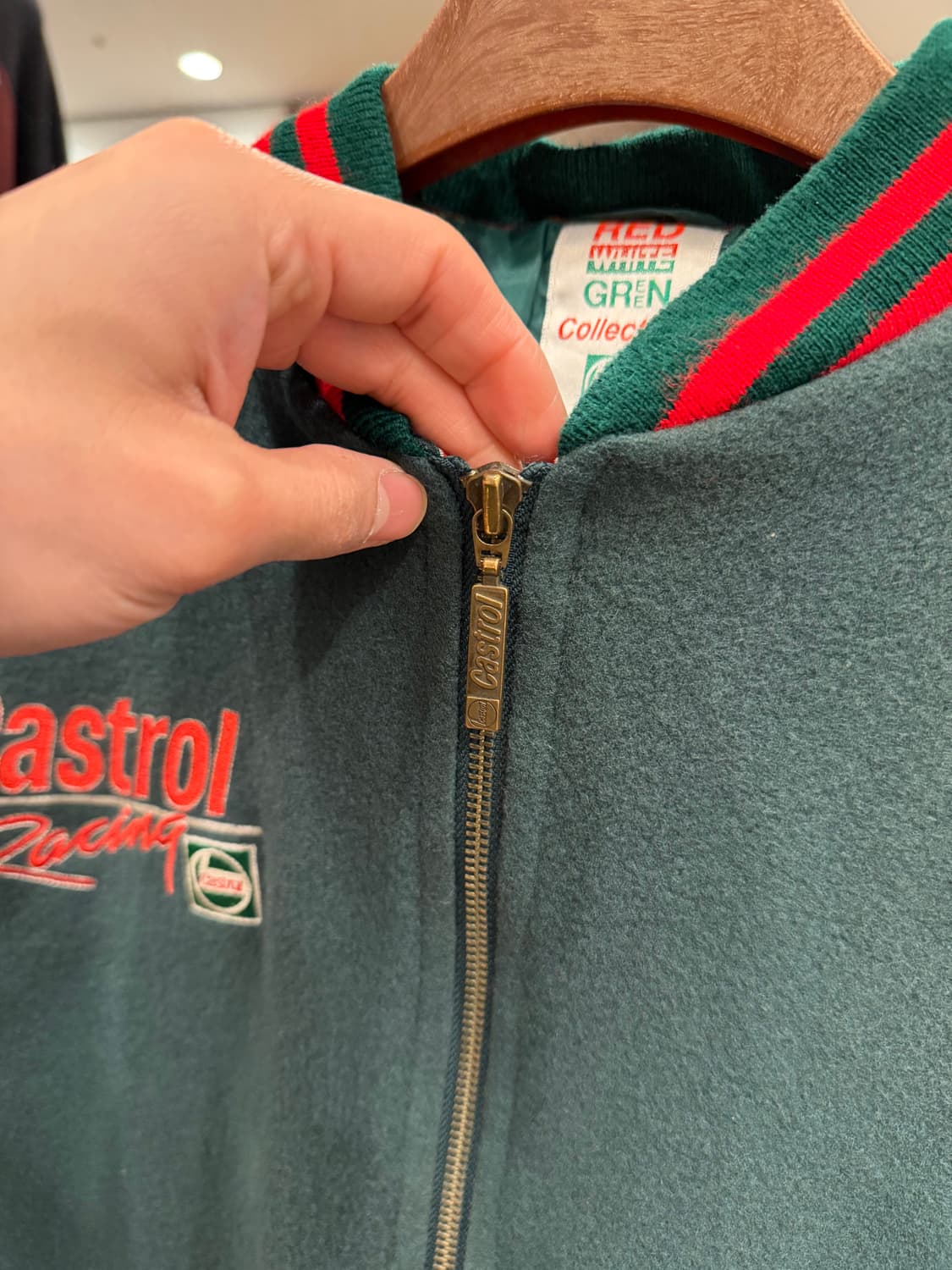 90s Castrol 빈티지 레이싱 울 바시티 자켓 (England) 상품이미지3