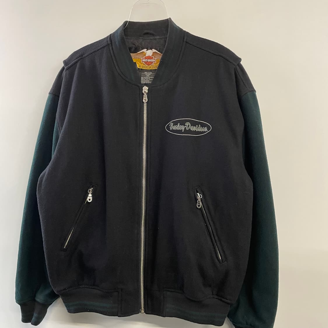 90s 할리데이비슨 울 바시티자켓 상품이미지4