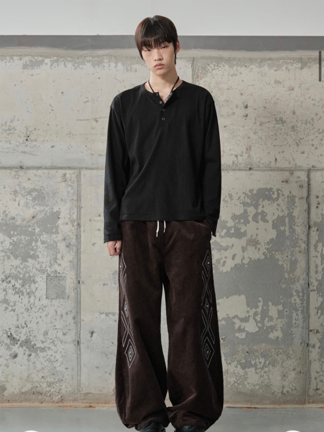 세컨모놀로그 보헤미안 벌룬핏 코듀로이 밴딩 팬츠 상품이미지1